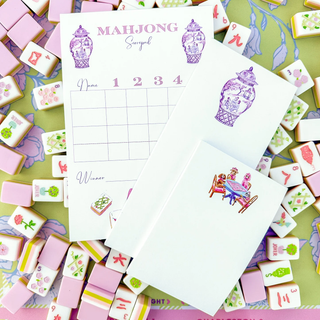 Dogs Playing Mahjong Notepad