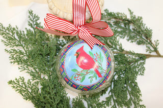 Glass Cardinal Ornament
