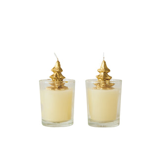 Unscented Tree Candle in Glass Vessel