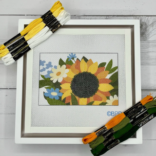 Sunflower with Daisies Needlepoint Kit