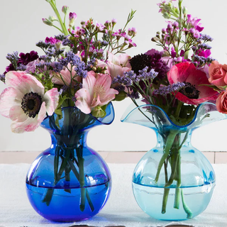 Hibiscus Glass Bud Vase