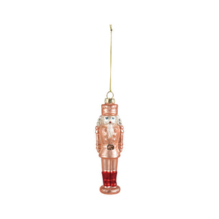 Mercury Glass Nutcracker Ornament with Glitter