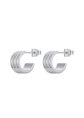 Triple C Hoops - Silver