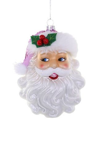 Retro Santa Ornament- Pink