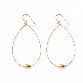 Single Oval Teardrop Earrings