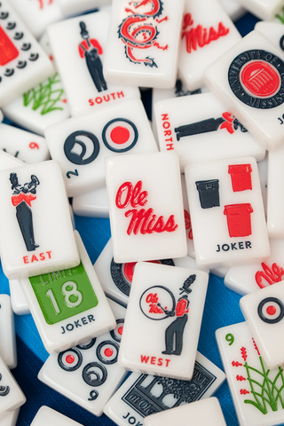 Ole Miss Mahjong Tile Set