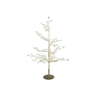 Metal Wire Tree With Faux Pearls and Jewels