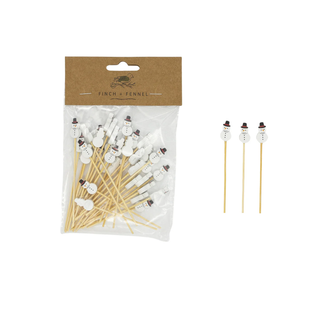 Christmas Themed Bamboo Single Use Picks