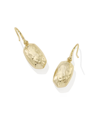 Lee Riveted Drop Earrings - Gold / Ivory Mother-of-Pearl