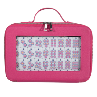 Lotus & Koi Mahjong Tile Set with Carrying Case