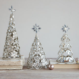 Metal Tree with Acrylic Jewels, Glitter & LED Light