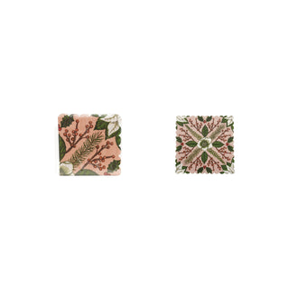Paper Scalloped Napkins with Seasonal Botanical Pattern
