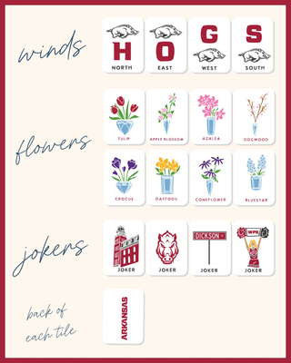 University of Arkansas Mahjong Tile Set