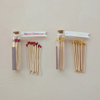 Glass Bottle Match Holder