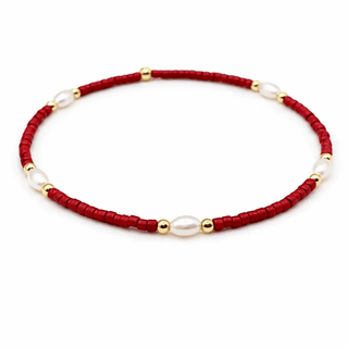 Game Day Waterproof Pearl Bracelet