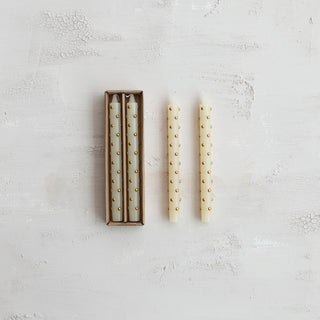 Taper Candles with 3D Dots