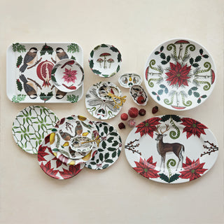 Melamine Tray with Seasonal Botanicals & Birds