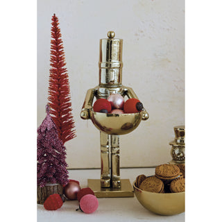 Cast Aluminum Nutcracker Holding Bowl
