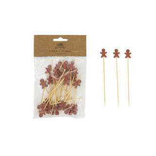 Christmas Themed Bamboo Single Use Picks