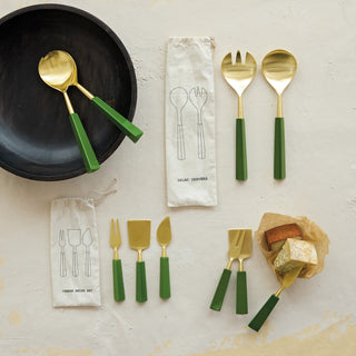 Stainless Steel Cheese Knives with Resin Handles