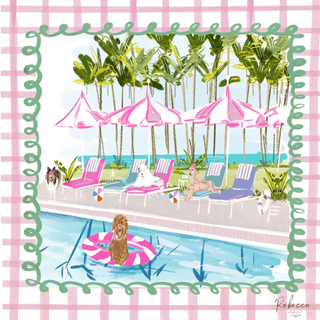 Rebecca Illustrated - Mahjong Mat-Pool Pawty