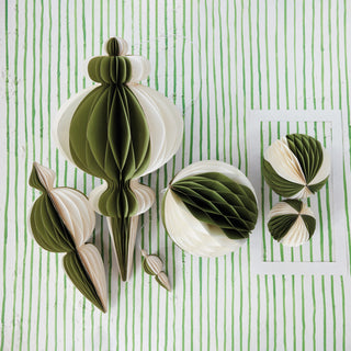 Handmade Recycled Paper Folding Honeycomb Ball Ornament