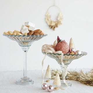 Pressed Glass Pedestal Bowl