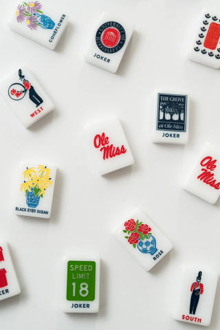 Ole Miss Mahjong Tile Set