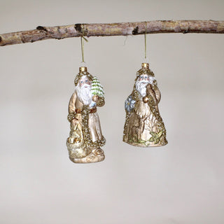 Blown Glass Santa Ornament