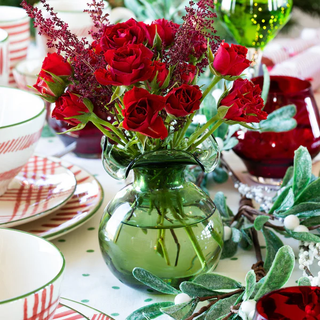 Hibiscus Glass Bud Vase