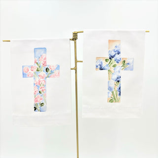 Floral Cross Tea Towel