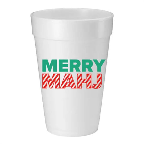 Merry Mahj Foam Cups