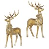 Aged Gold Deer with Bow - Small