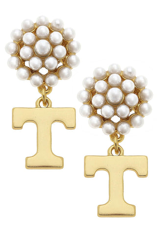 Pearl Cluster Game Day Earrings