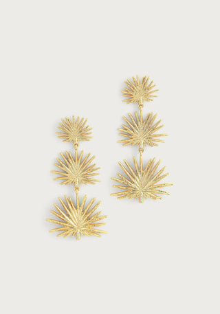 Triple Fan Palm Earrings