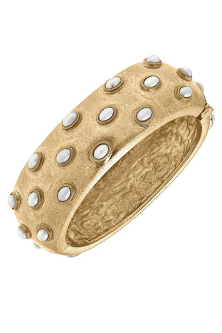 Willow Pearl Studded Hinge Bangle