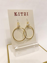 Paige Gold Circle Drop Earrings