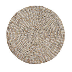 Braided Hyacinth Placemat round white
