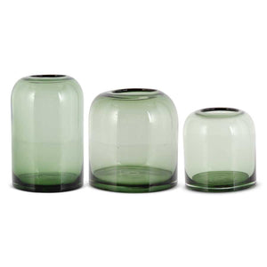 Green Transparent Glass Vase