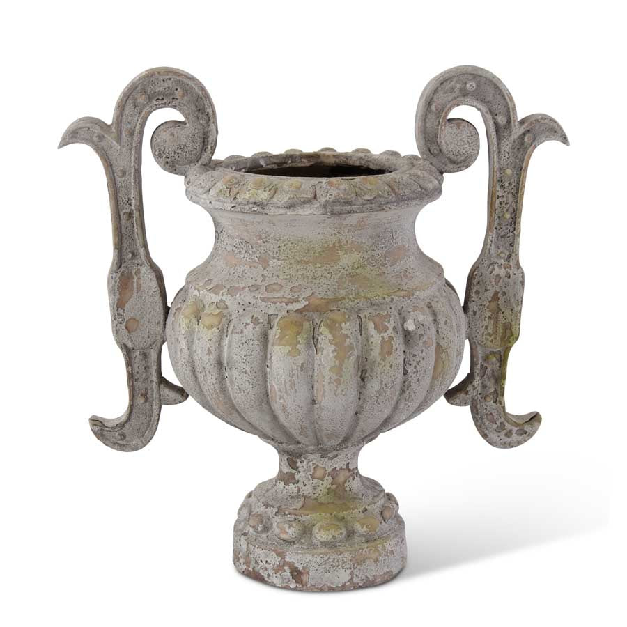 Weathered Gray Resin Urn
