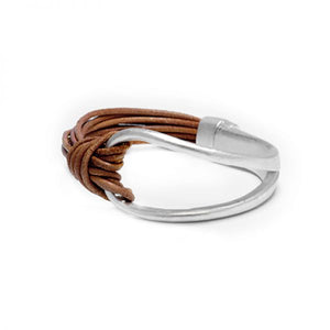 Camel Leather infinity bracelet