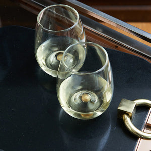Golden Globe Stemless Wine Glass