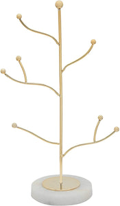 Gold and Marble Tree Rack