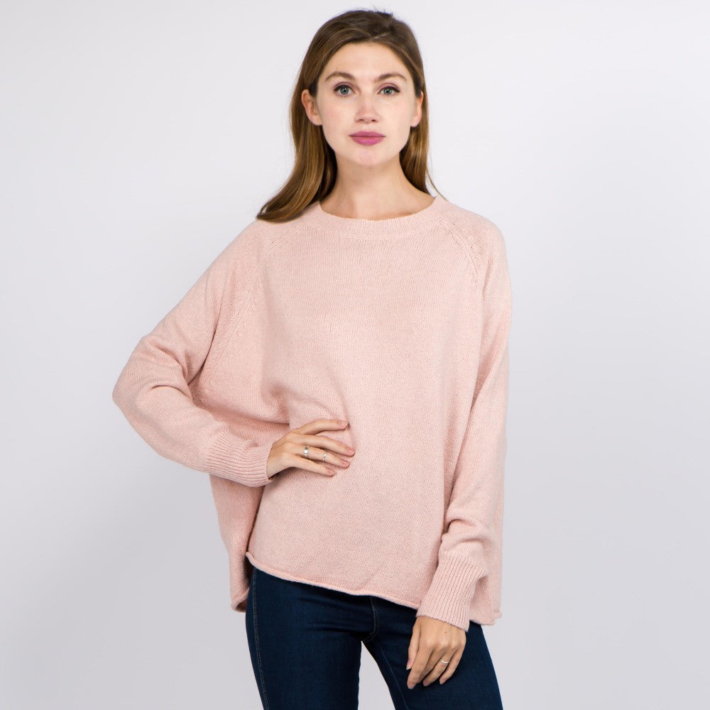 Pink Heather Knit Sweater