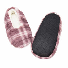 Pink Plaid Sherpa Slippers