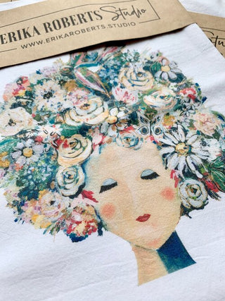 "Garden Goddess" Tea Towel