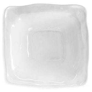 Ruffle White Melamine Square Serving Bowl