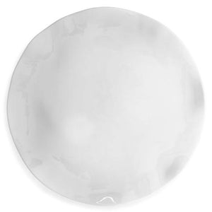 Ruffle White Melamine Round Platter