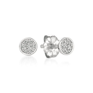 Sugar Drop Stud Earrings Finished in Pure Platinum