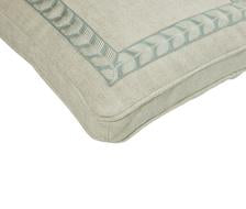 Boxed Standard Pillow in Nubby Cream with Spa Tape
